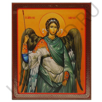 Икона "Архангел Михаил", мдф, полиграфия; 10*12.Арт.И-МДФ-001/062