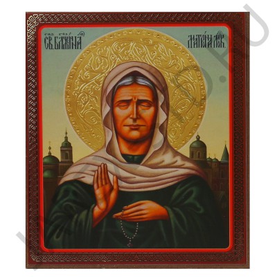 Икона "Матрона", мдф, полиграфия; 10*12.Арт.И-МДФ-001/061