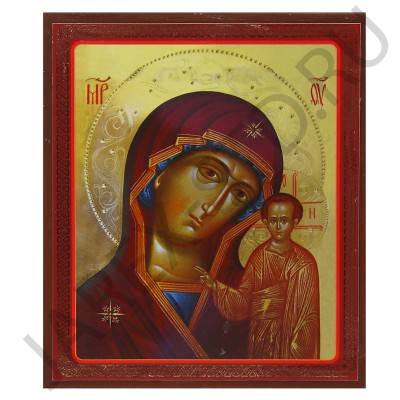 Икона "Казанская", мдф, полиграфия; 10*12.Арт.И-МДФ-001/053