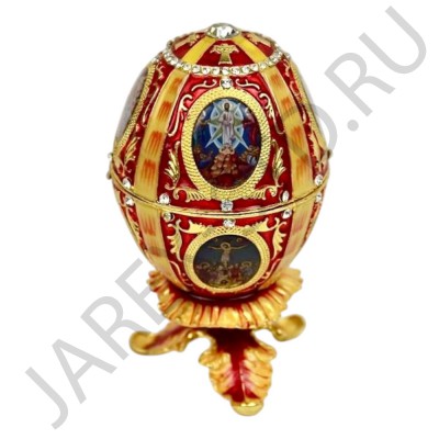 Шкатулка "Яйцо", металл, эмаль ; h 12.Арт.КМ-7756-3