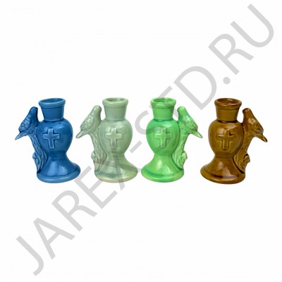 Подсвечник "Птичка", керамика, цвет в ассортименте; h7,5.Арт.КЦ-П/10