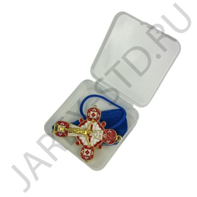 Автомобильная подвеска - Распятие, эмаль, камни, металл; h27.Арт.КА-106