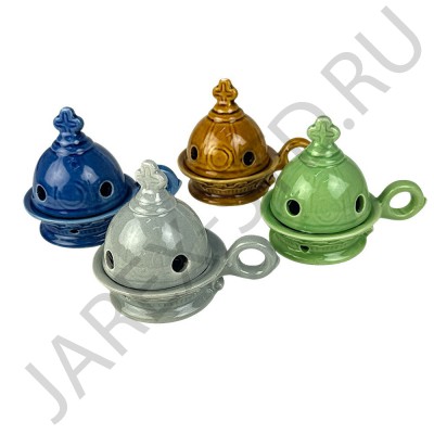Кадильница керамическая, цвет в ассортименте; h8.Арт.КК-1905