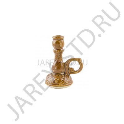Подсвечник "Вьюн", керамика, коричневый; h7,5.Арт.КЦ-002/кор