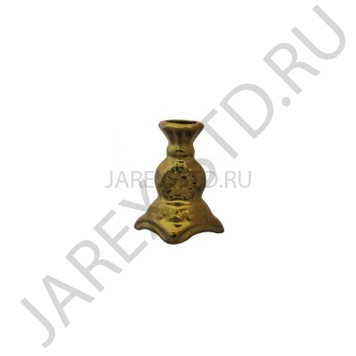 Подсвечник "Башенка", керамика, золотой; h5,5.Арт.КБЛ-013