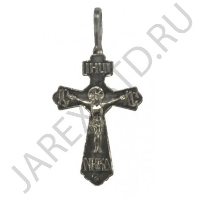 Православный нательный крест, металл, белый; h4.Арт.КН-004-2