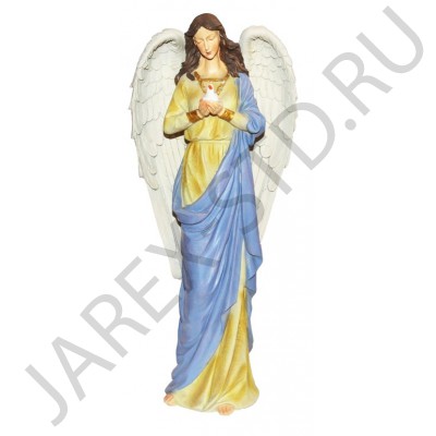 Фигурка "Ангел с голубем", полистоун; h35.Арт.А-10524
