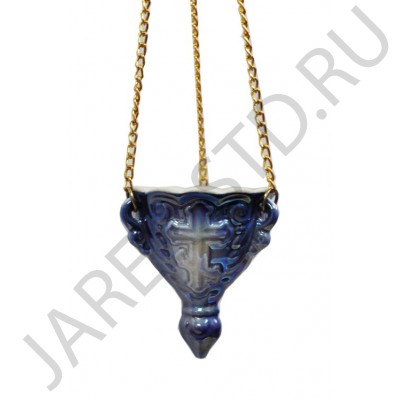 Подвесная лампада "Лилия", керамика, синяя; h8,5.Арт.К-004/С