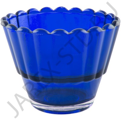 Стакан для лампад "Классик", стекло, синий; h 5,5.Арт.СЛ-С-001/с
