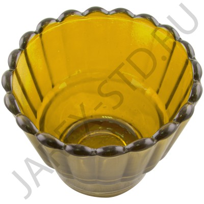 Стакан для лампад "Классик", стекло, жёлтый; h 5,5.Арт.СЛ-С-001/ж