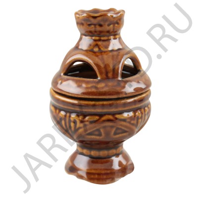 Аромалампа керамическая, цвет коричневый; h12,5.Арт.КЦ-013/кор