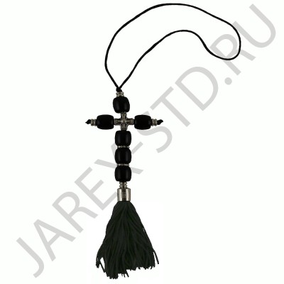 Автомобильная подвеска "Крест" , черный цвет, пластик; h27.Арт.АП-4879-2