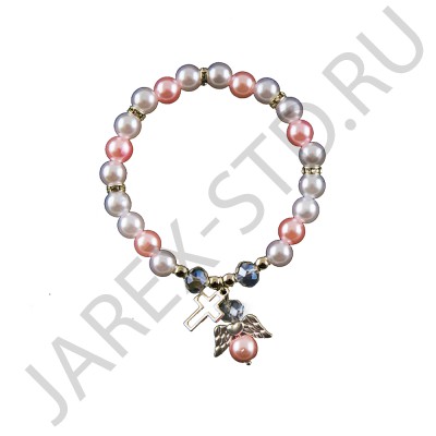 Браслет "Ангел", имитация речного жемчуга, цвет в ассортименте.Арт.БФП-4434-1