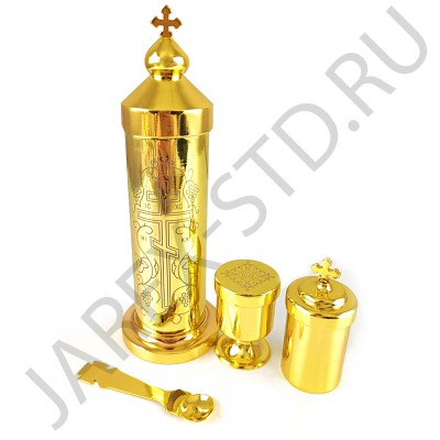 Дароносица "Виноградная лоза", потир, лжица, сосуд; h15.Арт.ДХ-В101