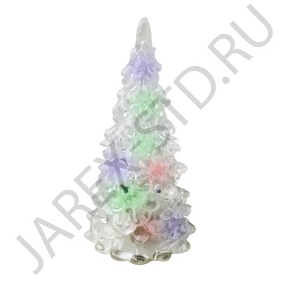Ёлка рождественская с подсветкой, настольная, пластик; h14,5.Арт.ЕП-007/44543