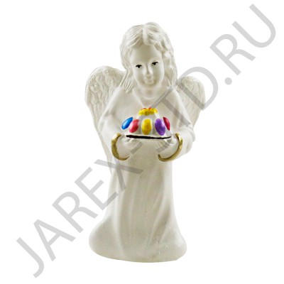 Фигурка  "Ангел с пасхой", полистоун; h 9.Арт.АП-К2