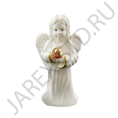 Фигурка  "Ангел с подарком "ХВ", полистоун; h 9.Арт.АП-К3
