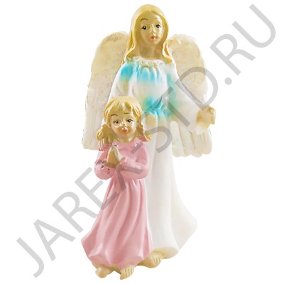 Фигурка "Ангел с ребёнком", полистоун; h10.Арт.А-21184/24746