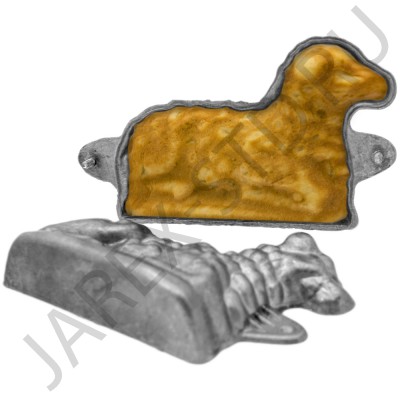 Форма для выпечки "Агнец", пищевой металл, на 280 гр.; 11*17.Арт.ФДВ-А-001