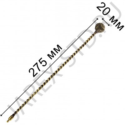 Гаситель латунь, литой, 27 см