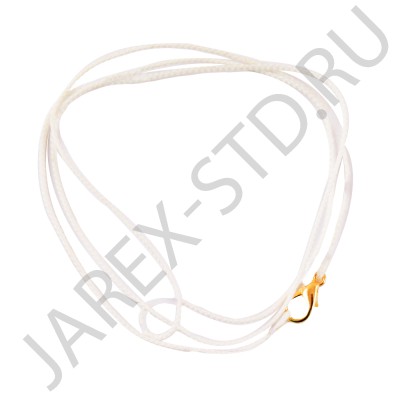 Гайтан белый, хлопок, карабин; 60.Арт.Г-003С/бел