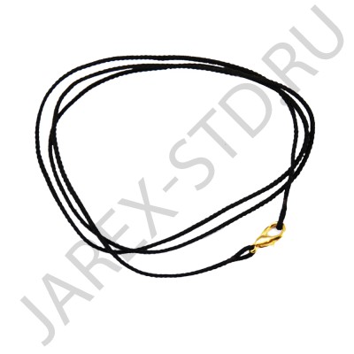 Гайтан чёрный, хлопок, карабин; 60.Арт.Г-003С/черн