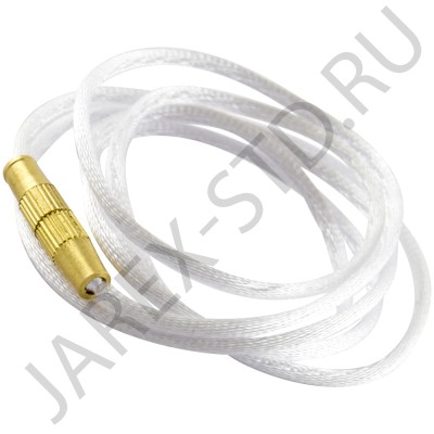 Гайтан белый, шёлк, закрутка; 60.Арт.ГШ-001/бел