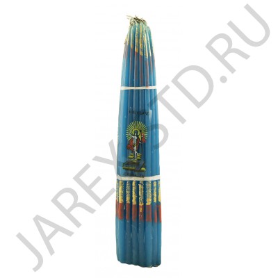 Голубые Иерусалимские свечи, обожжённые Благодатным огнём.Пучок 33 штуки; h24.Арт.С-И-1/Г