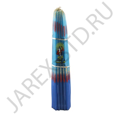 Голубые Иерусалимские свечи, обожжённые Благодатным огнём.Пучок 33 штуки; h24.Арт.С-И-4/Г