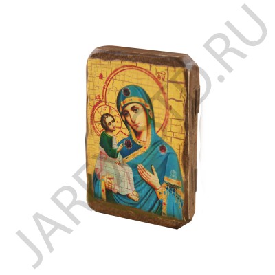 Икона "Иерусалимская", дерево под старину, печать-краска; 7*10.Арт.И-СТ-003/041