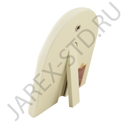 Икона "Матрона", арочная, PVD, риза металл, рамка светлый мдф, напыление серебро&золото; 12*14.Арт.И-ГР-3112WH-DX