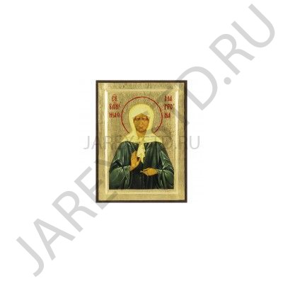 Икона «Матрона» дерево, позолота, печать-краска, 12,5×16,5 см