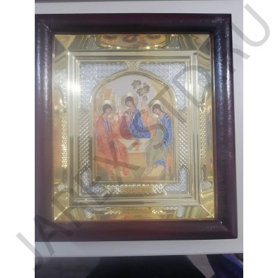 Икона «Святая Троица» пластиковая рамка, полиграфия, 16,5×18 см