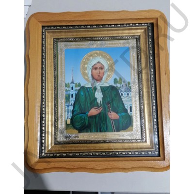 Икона в рамке-скрипка Ксения Петербургская 15*18