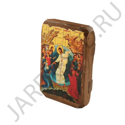 Икона "Воскресение Христово", дерево под старину, печать-краска; 7*10.Арт.И-СТ-003/019