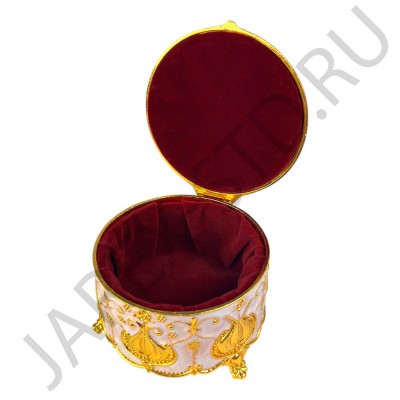 Шкатулка Крест , эмаль,  металл, цвет золото; h10.Арт.КМЭ-8022-3