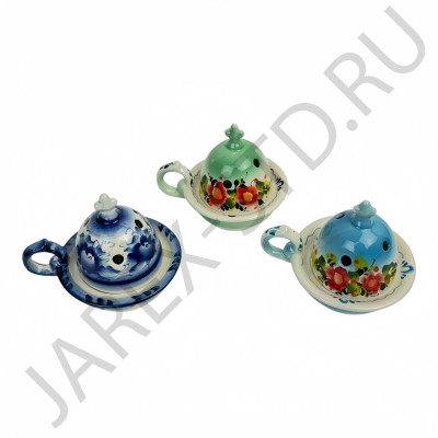 Кадильница керамическая, цвет в ассортименте; h.Арт.КК-ЦР