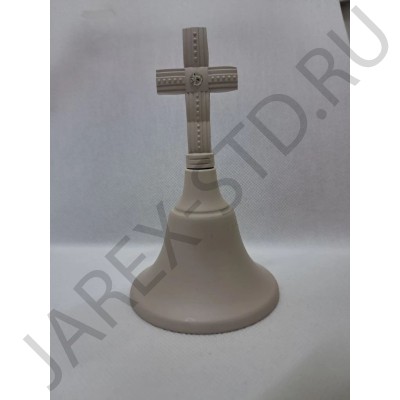 Колокольчик Крест металлический, медь; h12,5.Арт.КМК-7756-4