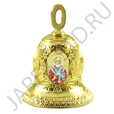 Колокольчик металлический с ликами Святых, микс, 6 см