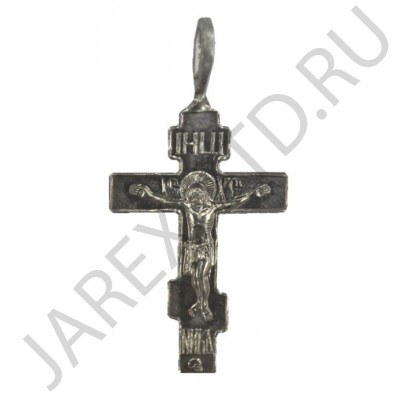 Православный нательный крест, металл, белый; h4.Арт.КН-004-3