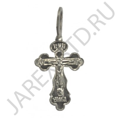 Православный нательный крест, металл, белый; h3.Арт.КН-007-31