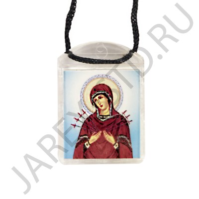 Ладанка на шнурке "Семистрельная", пластиковая.Арт.Л-ПЛ-001/125