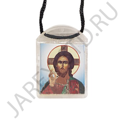 Ладанка на шнурке "Спаситель", пластиковая.Арт.Л-ПЛ-001/133