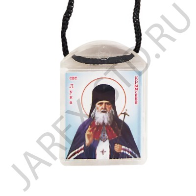 Ладанка на шнурке "Святой Лука", пластиковая.Арт.Л-ПЛ-001/226