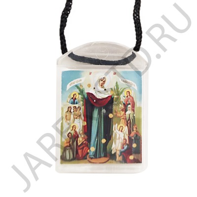 Ладанка на шнурке "Всех Скорбящих Радость", пластиковая.Арт.Л-ПЛ-001/024