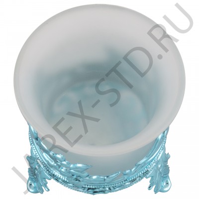 Настольная лампада в оправе, матовое стекло, голубая; h5,5.Арт.Л-050/гол