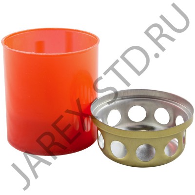 Лампада неугасимая, пластик, металлическая крышка, красная; h7.Арт.З-11/К