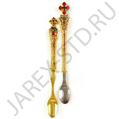 Лжица, цинковый сплав, красные камни; h15.Арт.Л-4385