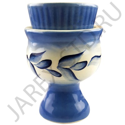 Набор настольная лампада «Кубок», стакан, керамика, гжель, 11 см