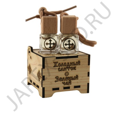 Набор подарочный "Холодный слиток - Зеленый чай", ароматизаторов, автомобильных, 2 шт.; 8 мл.Арт.НПАА/2